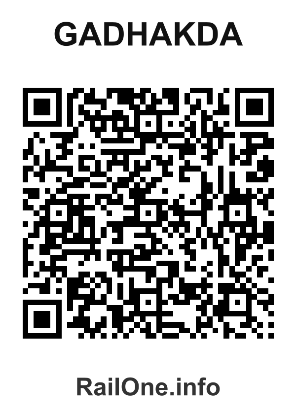 RailOne QR Code for Gadhakda station