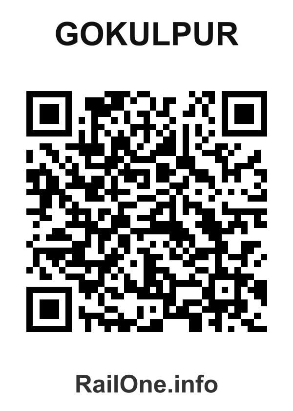 RailOne QR Code for Gokulpur station