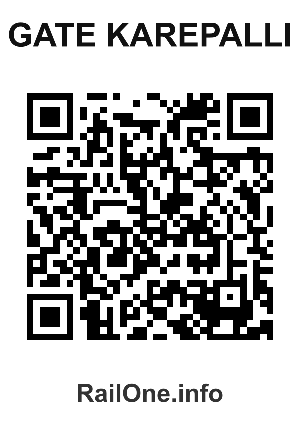 RailOne QR Code for Gate Karepalli station