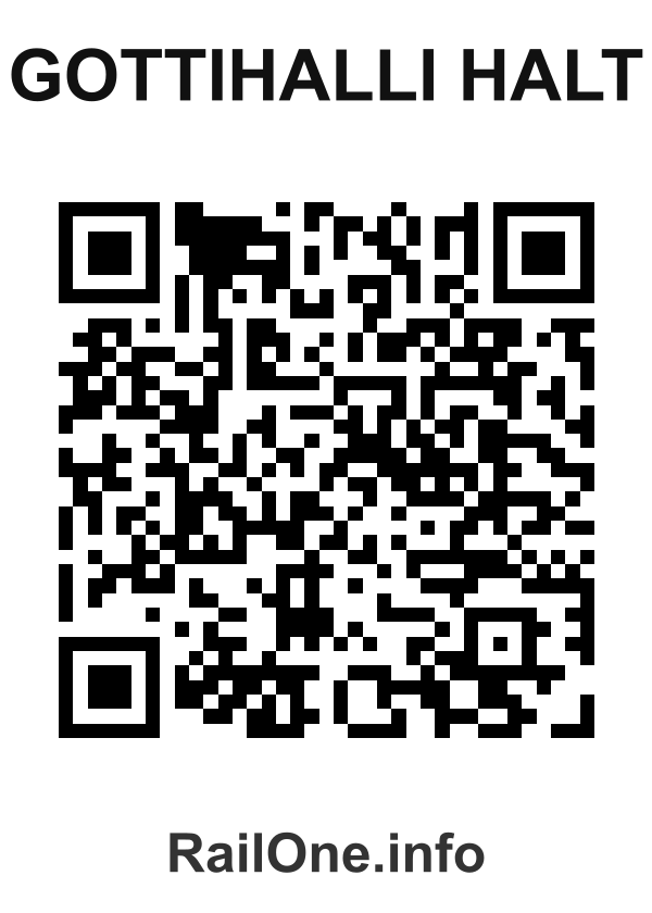 RailOne QR Code for Gottihalli Halt station