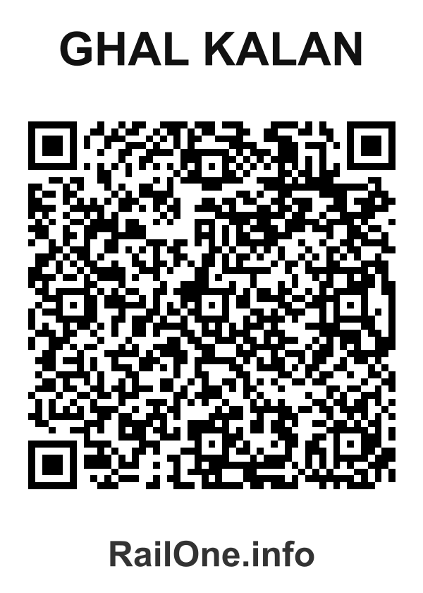 RailOne QR Code for Ghal Kalan station