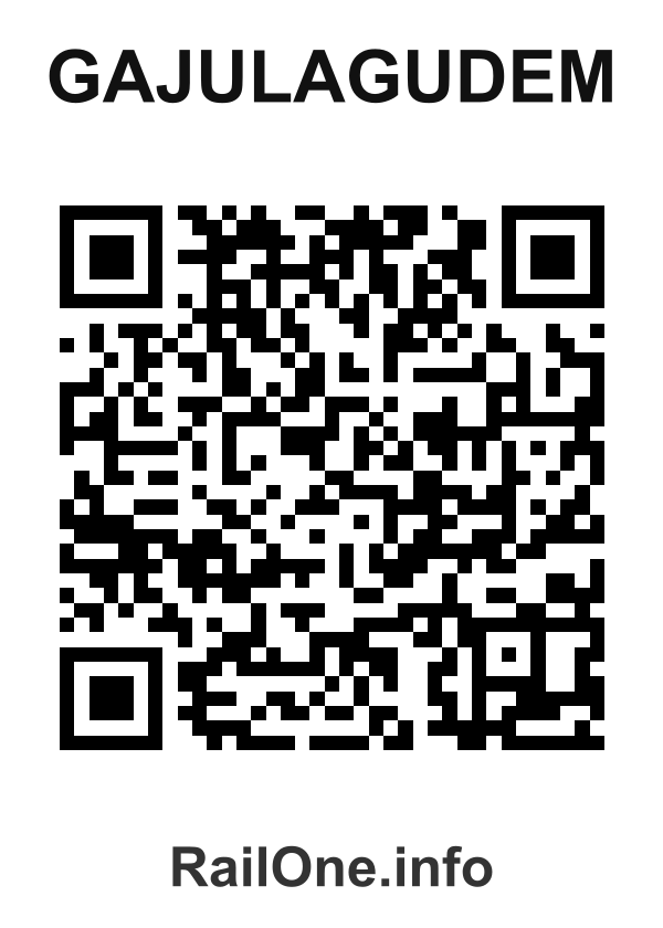 RailOne QR Code for Gajulagudem station