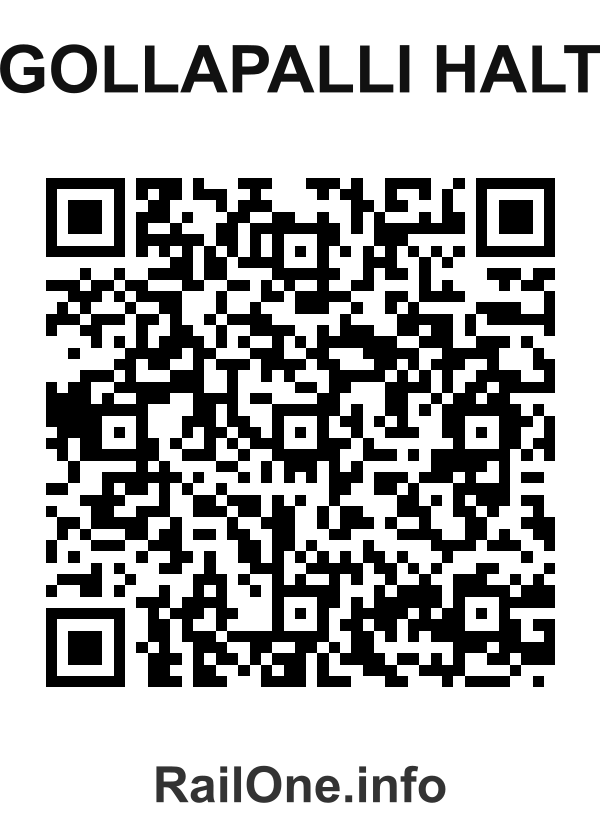 RailOne QR Code for Gollapalli Halt station