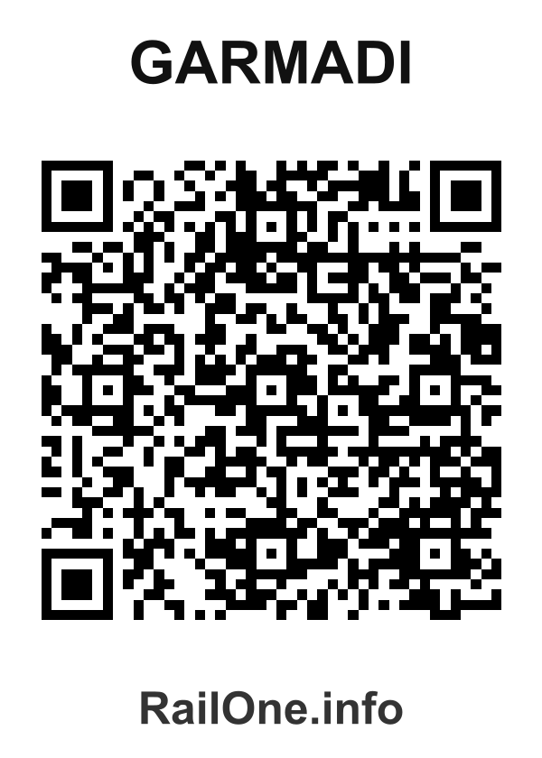 RailOne QR Code for Garmadi station