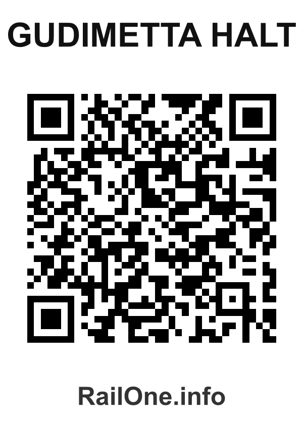 RailOne QR Code for Gudimetta Halt station