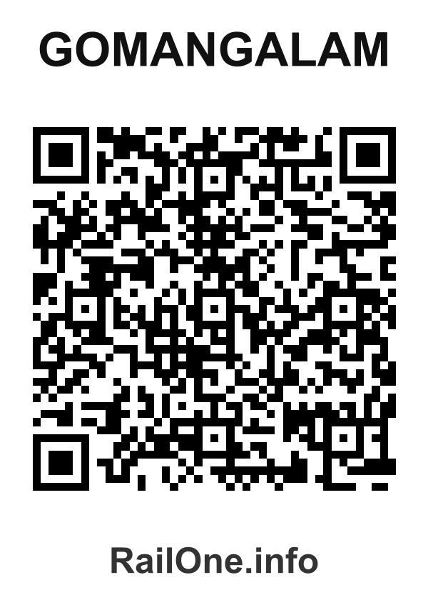 RailOne QR Code for Gomangalam station