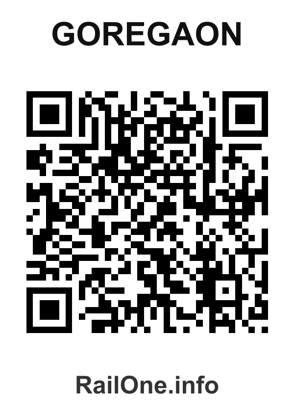 RailOne QR Code for Goregaon station