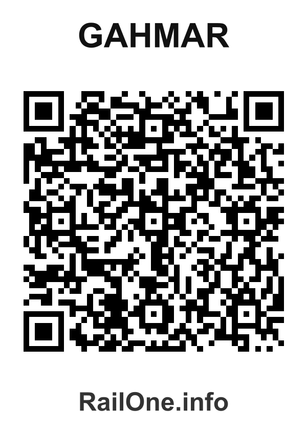 RailOne QR Code for Gahmar station