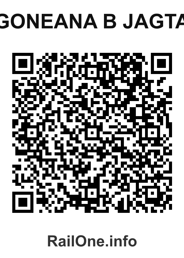 RailOne QR Code for Goneana B Jagta station