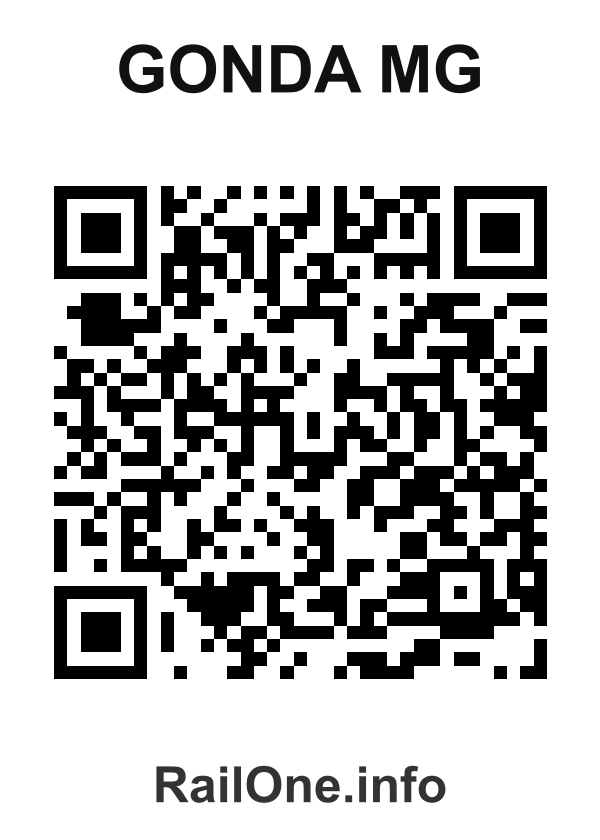 RailOne QR Code for Gonda Mg station