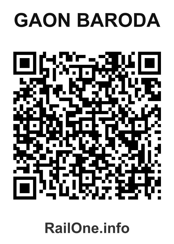 RailOne QR Code for Gaon Baroda station