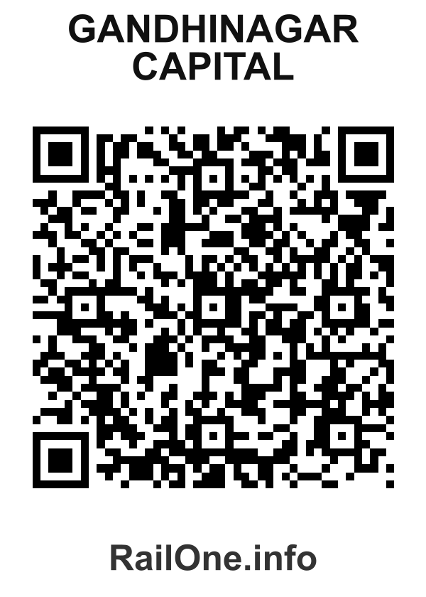 RailOne QR Code for Gandhinagar Capital station