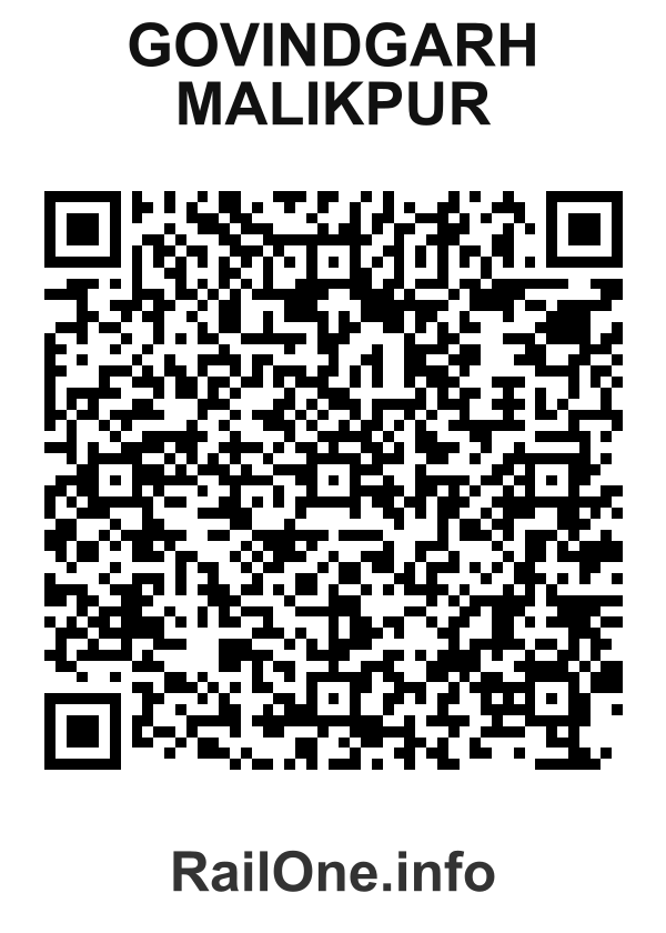 RailOne QR Code for Govindgarh Malikpur station