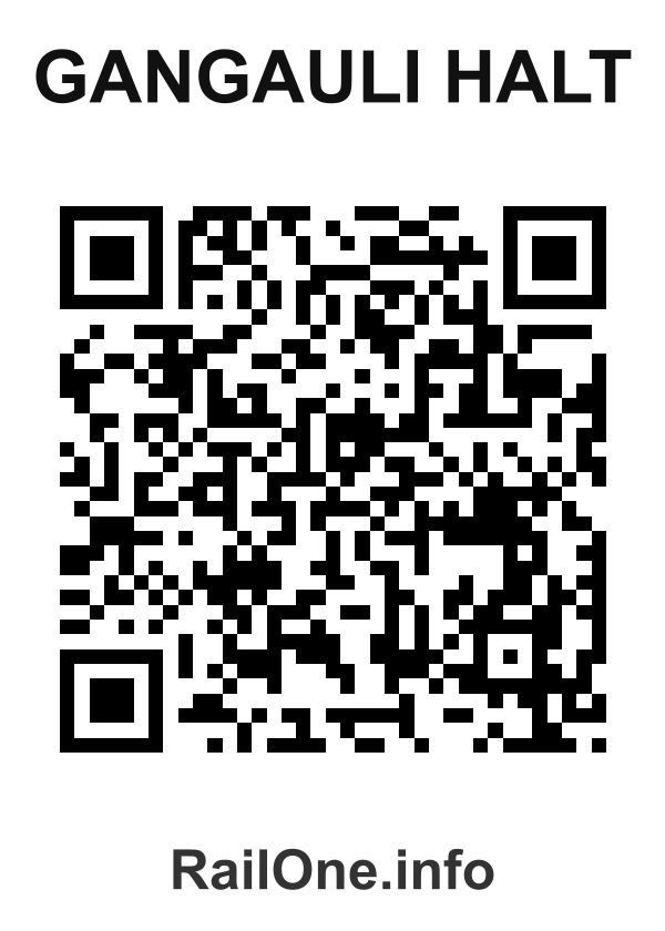 RailOne QR Code for Gangauli Halt station