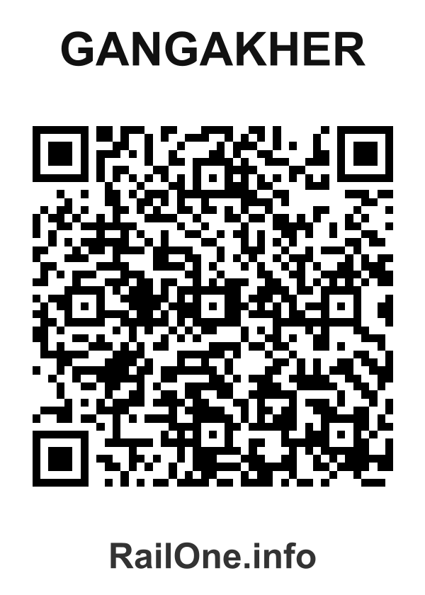RailOne QR Code for Gangakher station