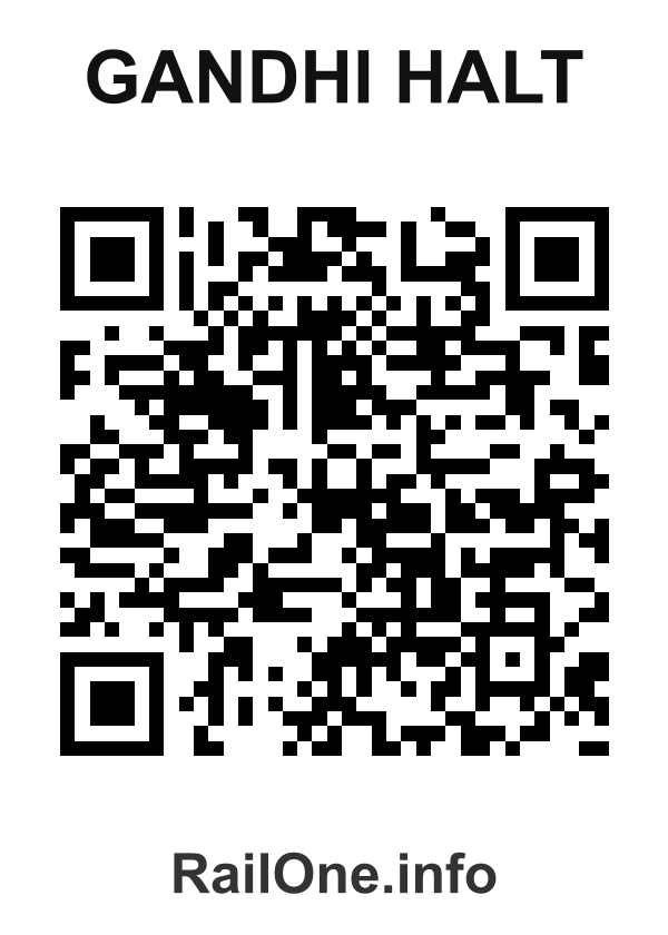 RailOne QR Code for Gandhi Halt station