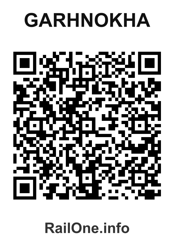 RailOne QR Code for Garhnokha station