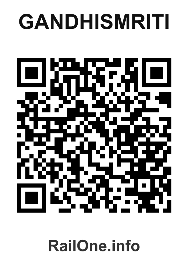 RailOne QR Code for Gandhismriti station