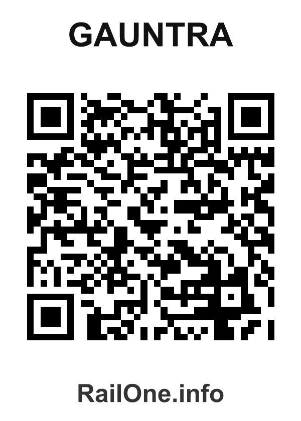 RailOne QR Code for Gauntra station