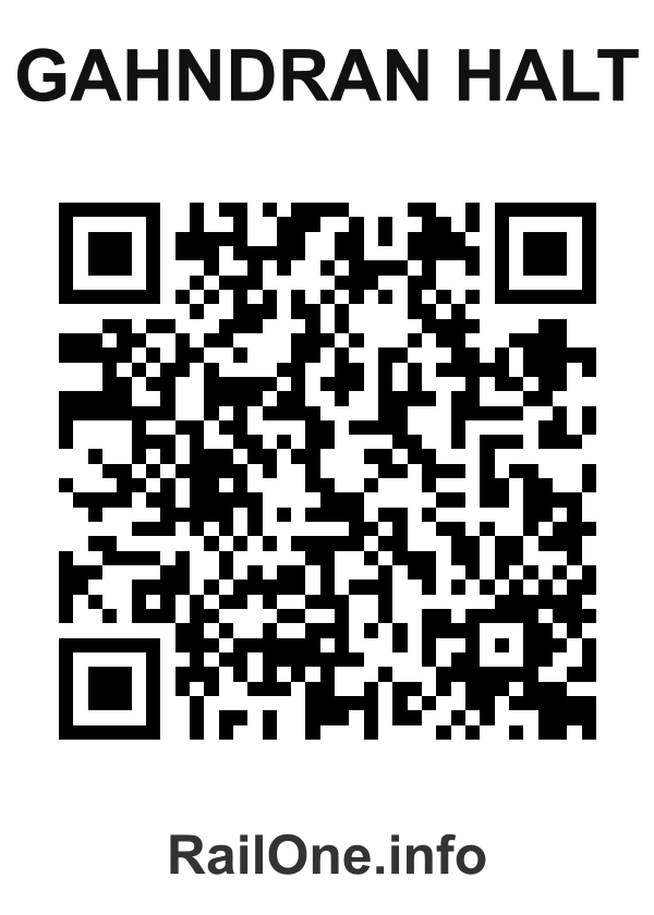 RailOne QR Code for Gahndran Halt station