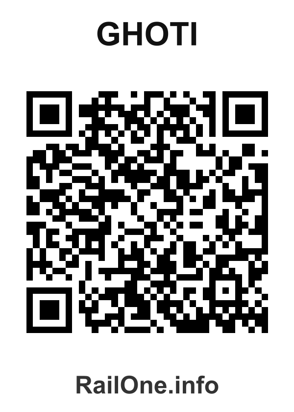 RailOne QR Code for Ghoti station