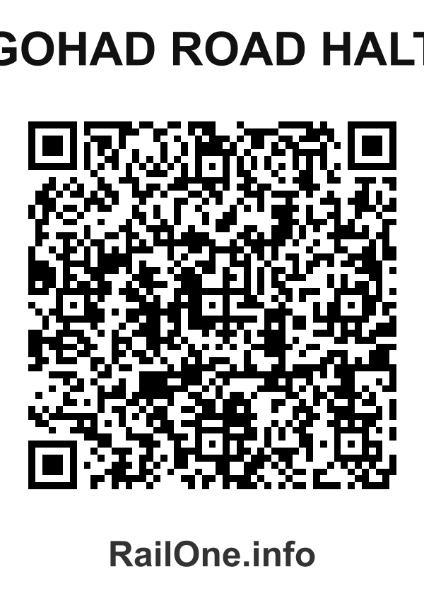 RailOne QR Code for Gohad Road Halt station