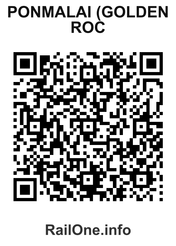 RailOne QR Code for Ponmalai (golden Roc station