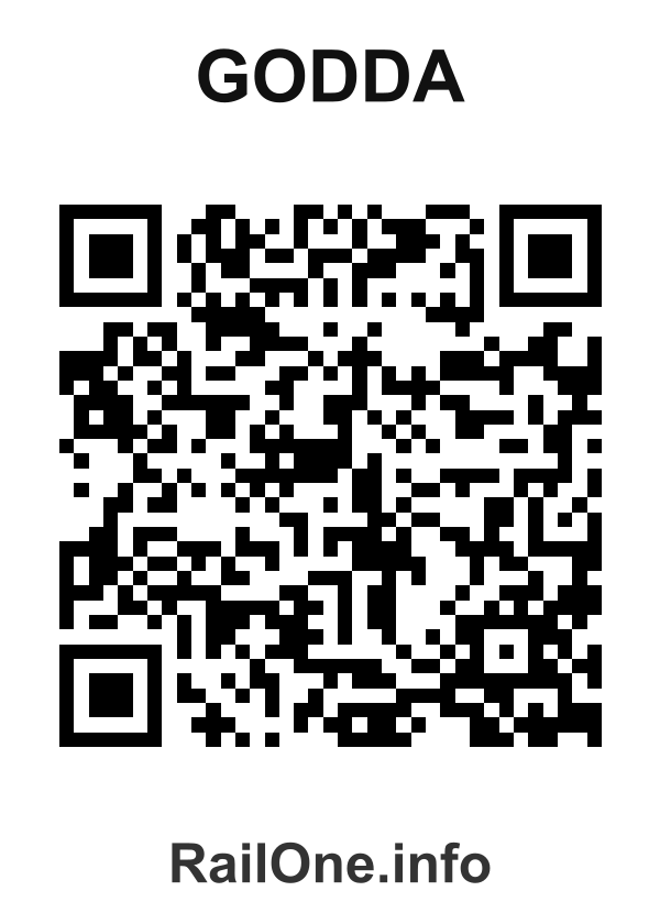 RailOne QR Code for Godda station