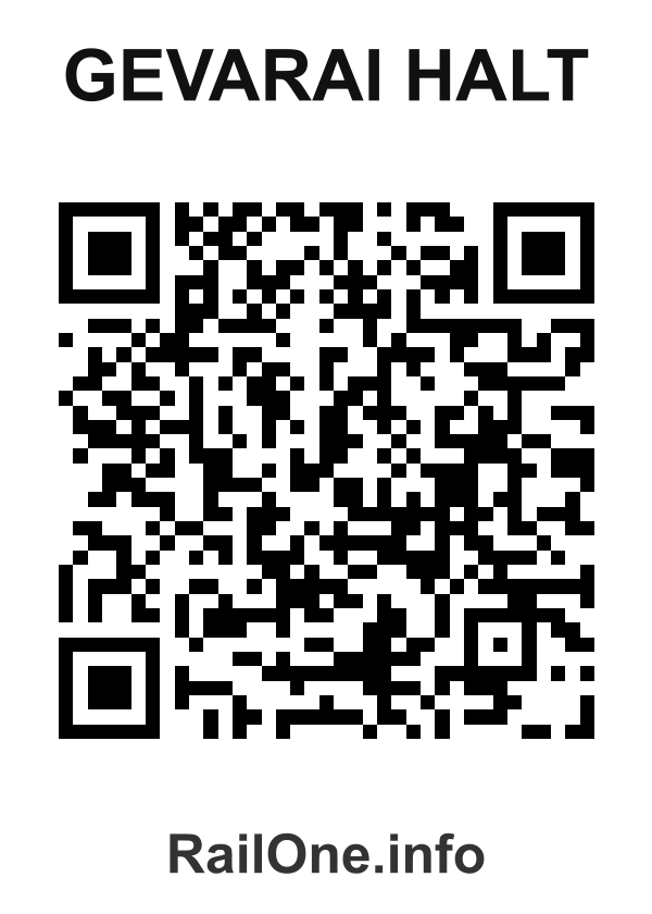 RailOne QR Code for Gevarai Halt station