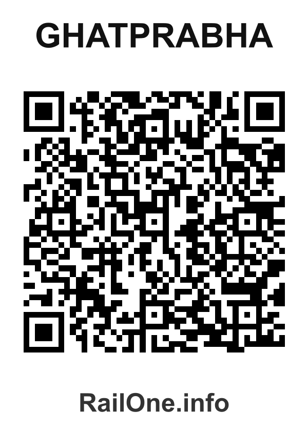 RailOne QR Code for Ghatprabha station