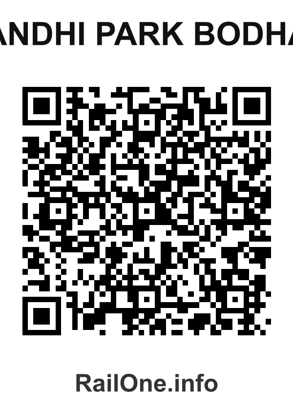 RailOne QR Code for Gandhi Park Bodhan station