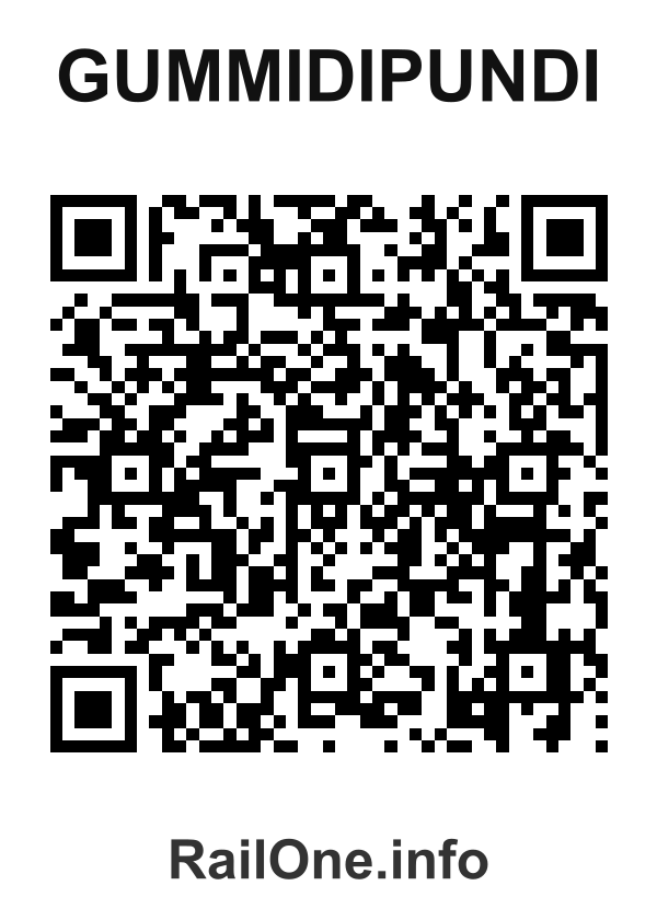 RailOne QR Code for Gummidipundi station