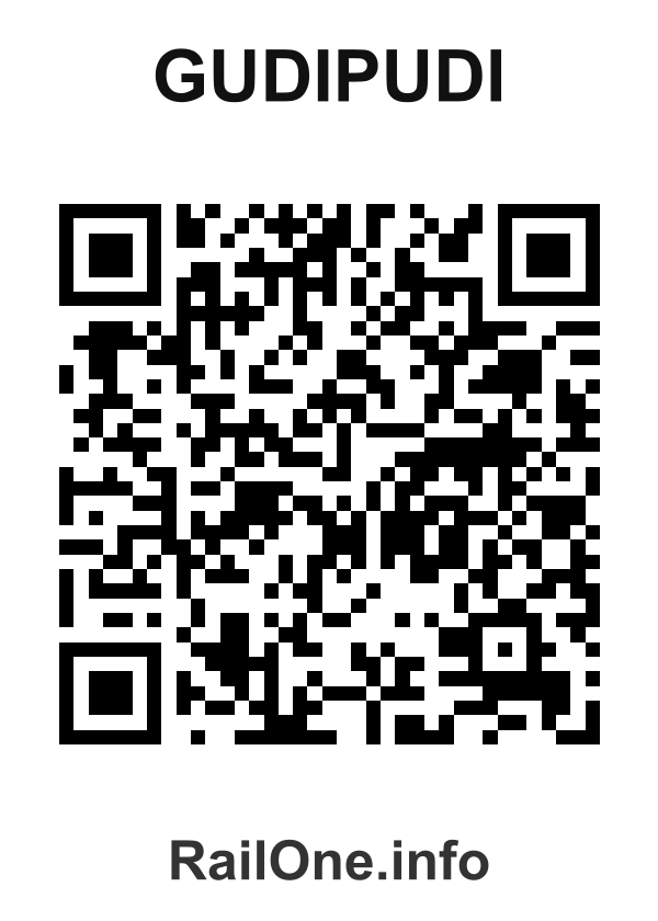 RailOne QR Code for Gudipudi station