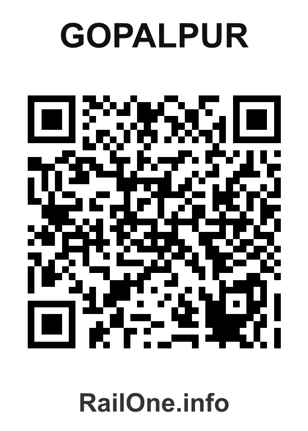 RailOne QR Code for Gopalpur station