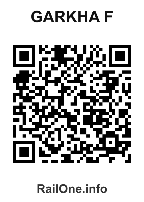 RailOne QR Code for Garkha F station
