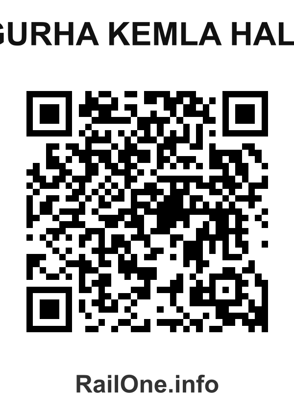 RailOne QR Code for Gurha Kemla Halt station
