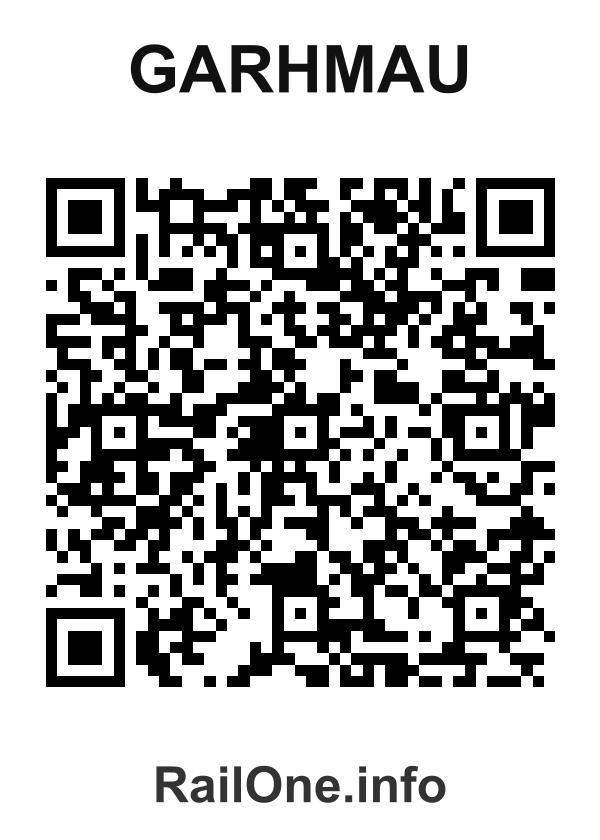 RailOne QR Code for Garhmau station