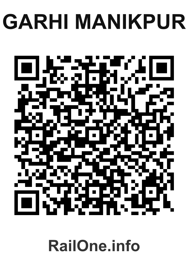 RailOne QR Code for Garhi Manikpur station