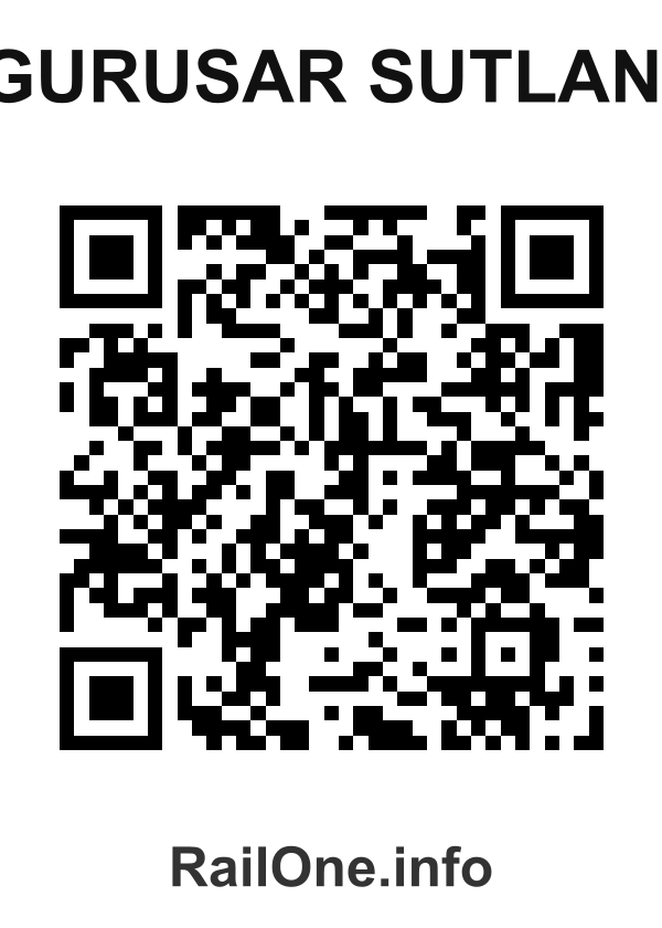 RailOne QR Code for Gurusar Sutlani station