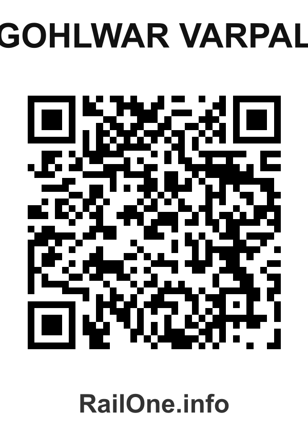 RailOne QR Code for Gohlwar Varpal station