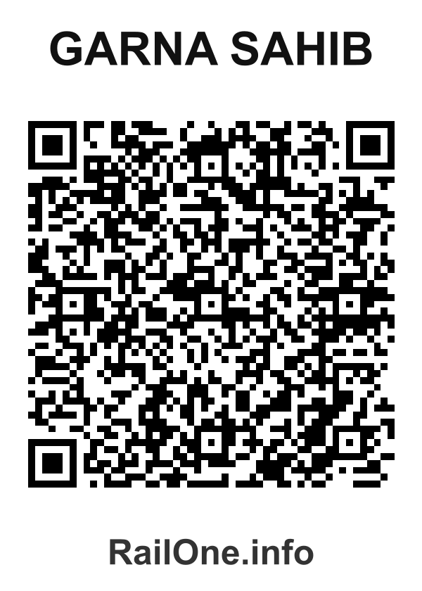RailOne QR Code for Garna Sahib station