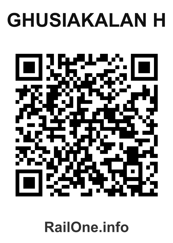RailOne QR Code for Ghusiakalan H station