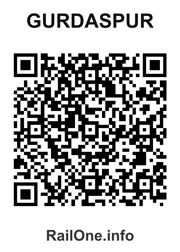 RailOne QR Code for Gurdaspur station
