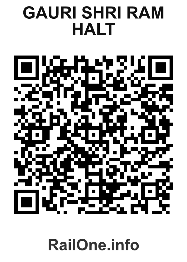 RailOne QR Code for Gauri Shri Ram Halt station