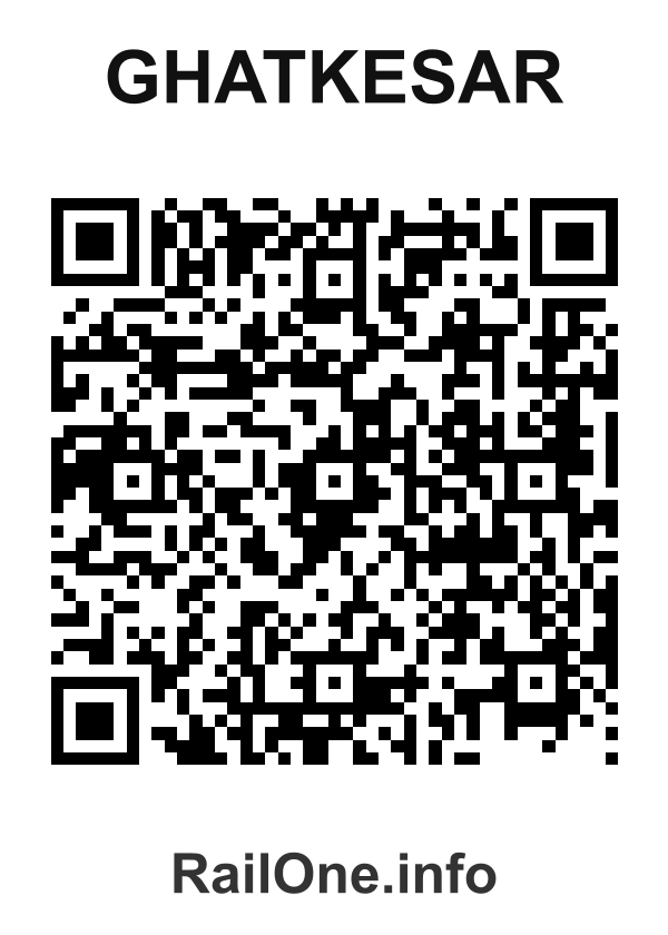 RailOne QR Code for Ghatkesar station