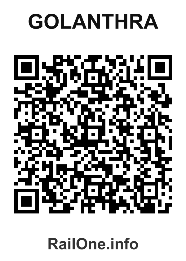 RailOne QR Code for Golanthra station