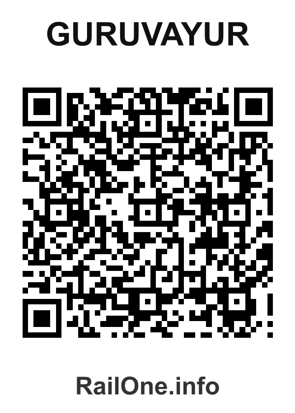 RailOne QR Code for Guruvayur station