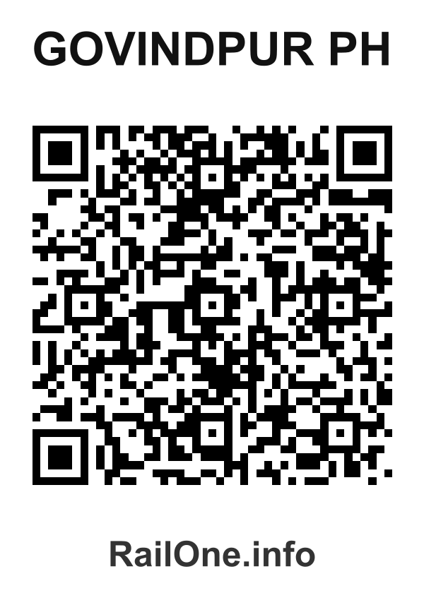 RailOne QR Code for Govindpur Ph station
