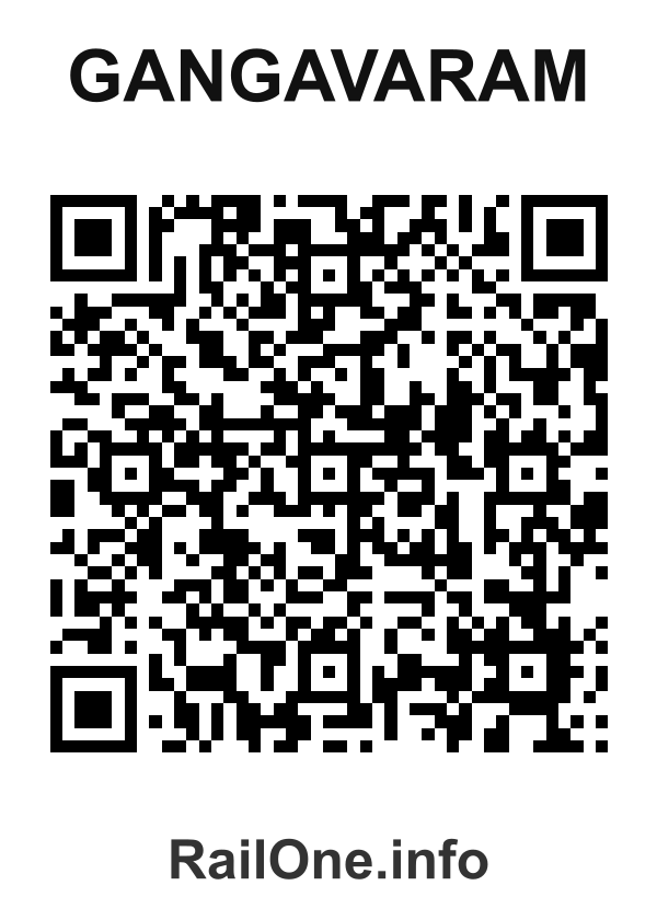 RailOne QR Code for Gangavaram station
