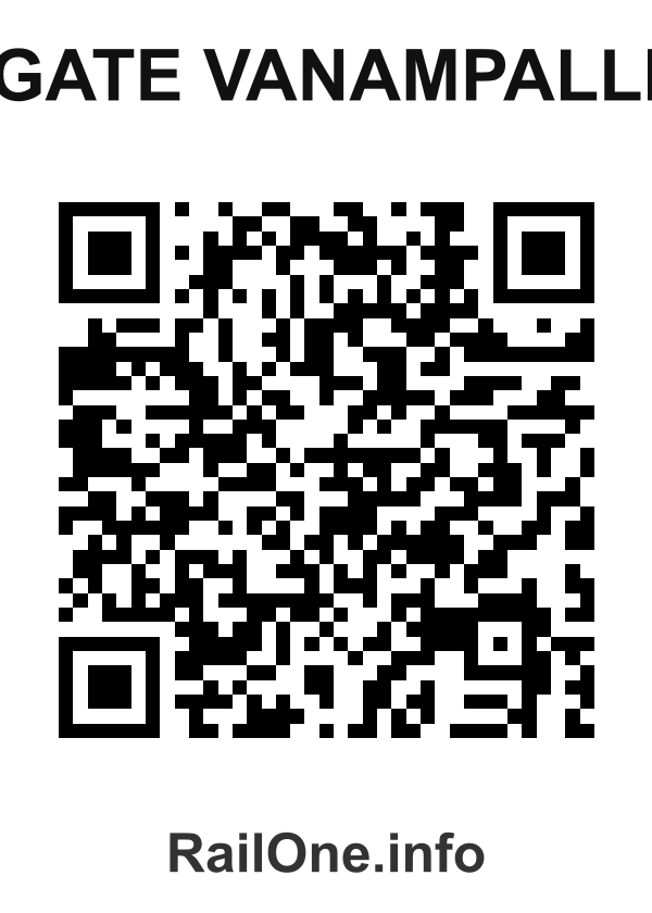 RailOne QR Code for Gate Vanampalli station